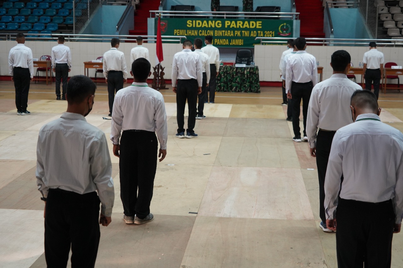 Bersaing Ketat, Seleksi Ratusan Caba PK TNI AD 2021 Sub Panda Jambi Hanya Loloskan 22 Peserta