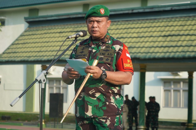 Komandan Korem 042/Gapu Brigjen TNI Supriono, S.IP., M.M. (Penrem042gapu) 