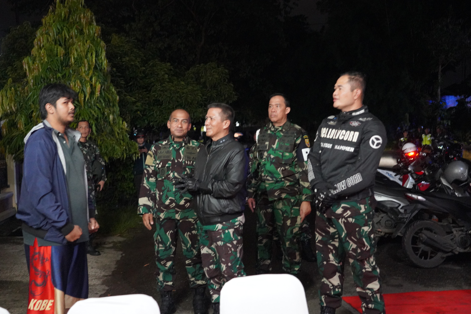 Patroli Malam Pangdam II/Swj, Cek TPS dan Pasukan Pengamanan